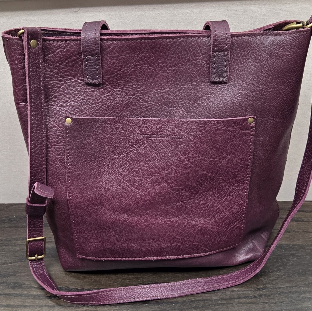 Portland Leather Plum Crossbody Bag